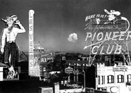 Mushroom clouds over Vegas, 1950s. (PhotoL Las Vegas News Bureau)