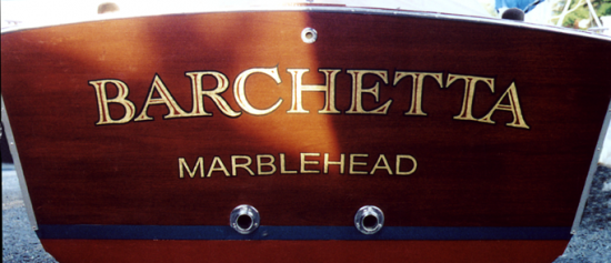 handpainted and gold-leafed (courtesy of letterer Lisa Hutchinson)