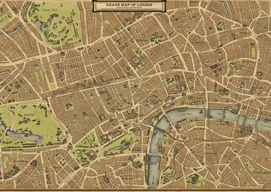 Map of London, Wellingtons Travel